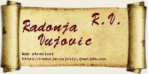 Radonja Vujović vizit kartica